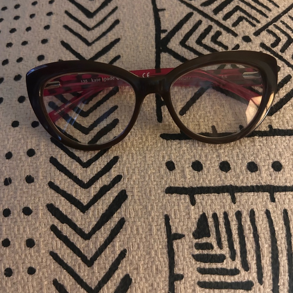Kate Spade burgundy Cat-Eye Readers +1